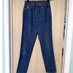 Vintage MCM Jeans de Luxe High Waisted Studded Denim Sz 31 80s 90s Y2K Designer